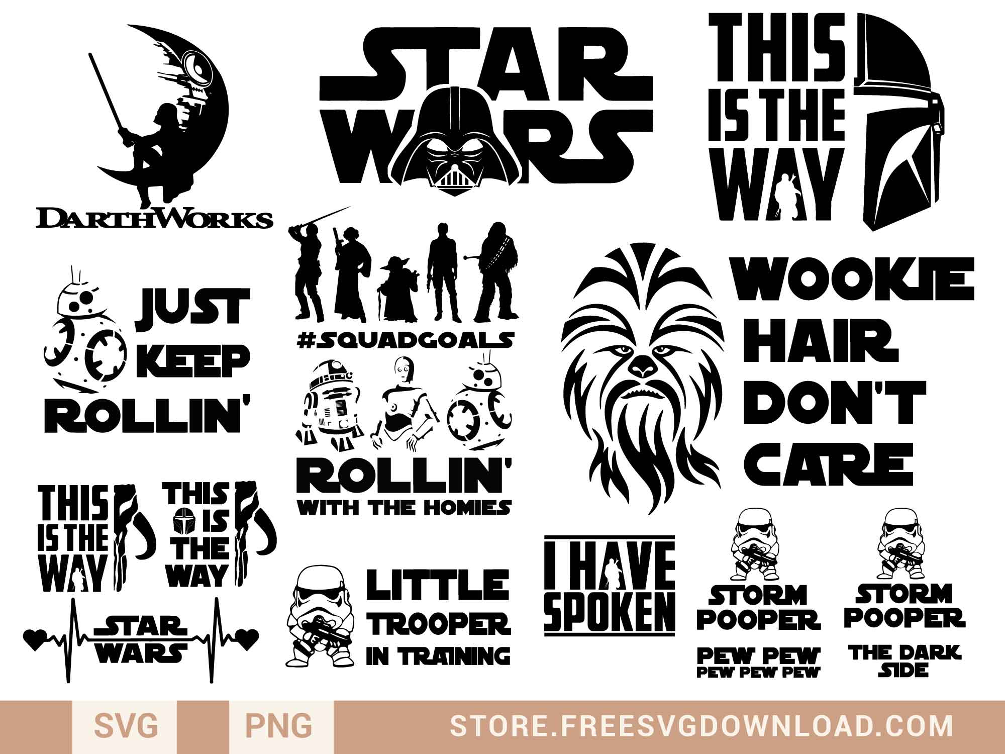 Star Wars SVG Bundle 1 - Store Free SVG Download
