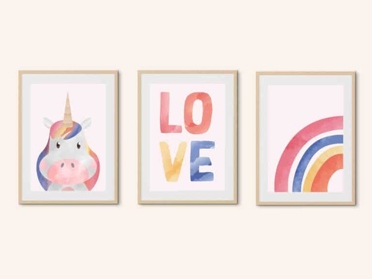 Unicorn Nursery Wall Art
