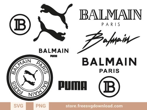 Balmain Logo SVG Bundle cut files