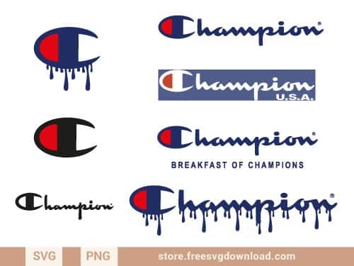 Champion Logo SVG Bundle cut files
