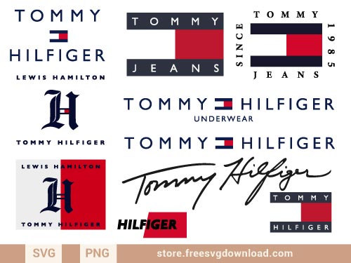 Tommy Hilfiger Logo SVG Bundle cut files