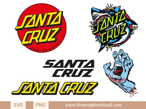 Santa Cruz Logo SVG Bundle cut files