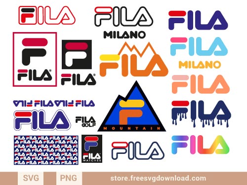 Fila logo svg bundle cut files