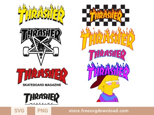 Thrasher Logo SVG Bundle cut files