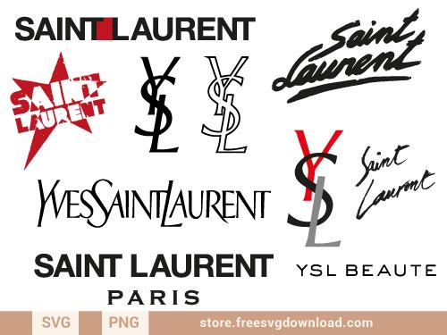 Yves Saint Laurent Logo SVG Bundle cut files