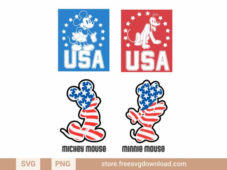 Mickey Minnie America SVG & PNG, SVG Free Download, SVG for Cricut Design Silhouette, svg files for cricut, svg files for cricut, separated svg, trending svg, disneyland svg, Be kind to our planet mickey mouse svg, minnie mouse svg, mickey mouse cricut, mickey head svg, birthday svg, mickey birthday svg,