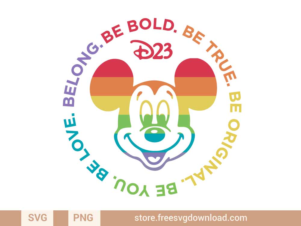 Mickey Mouse Rainbow SVG - Store Free SVG Download
