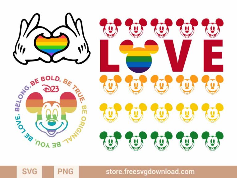 Mickey Mouse Rainbow SVG & PNG, SVG Free Download, SVG for Cricut Design Silhouette, svg files for cricut, svg files for cricut, separated svg, trending svg, disneyland svg, Be kind to our planet mickey mouse svg, minnie mouse svg, mickey mouse cricut, mickey head svg, birthday svg, mickey birthday svg,