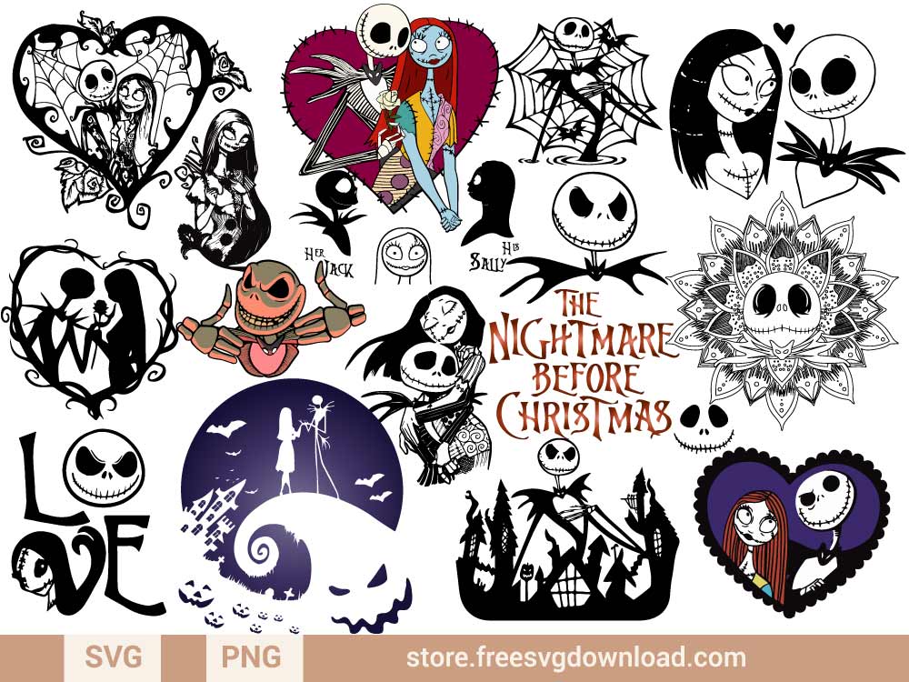 Nightmare Before Christmas SVG Bundle (FSD-J13) - Store Free SVG Download