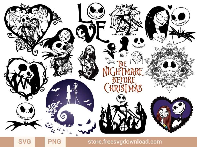Nightmare Before Christmas SVG Bundle  Store Free SVG Download