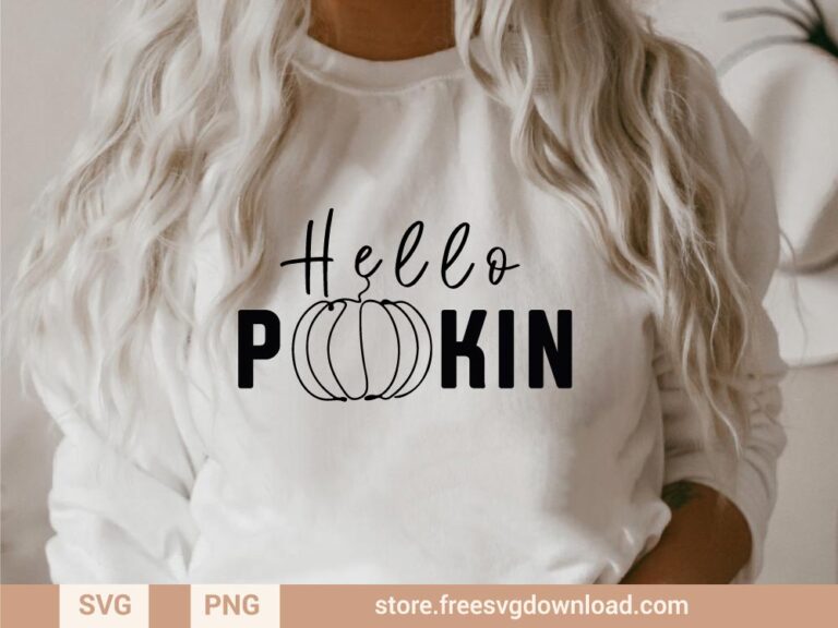 Hello Pumpkin SVG & PNG, SVG file for Silhouette, svg files for cricut, separated svg, shirt svg, aesthetic svg, trendy svg, fall svg