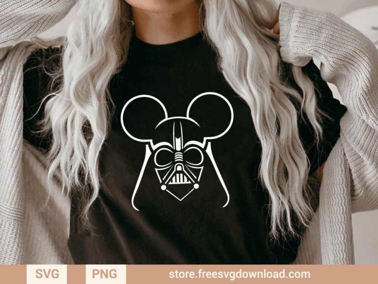 Mickey Darth Vader SVG & PNG, SVG file for Silhouette, svg files for cricut, separated svg, shirt svg, aesthetic svg, trendy svg, mickey mouse svg, star wars svg