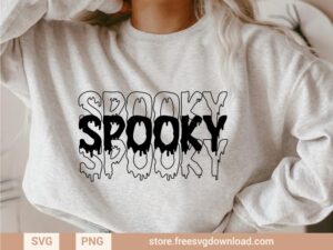 Spooky SVG & PNG, SVG file for Silhouette, svg files for cricut, separated svg, shirt svg, aesthetic svg, trendy svg, fall svg, Halloween svg, scary svg