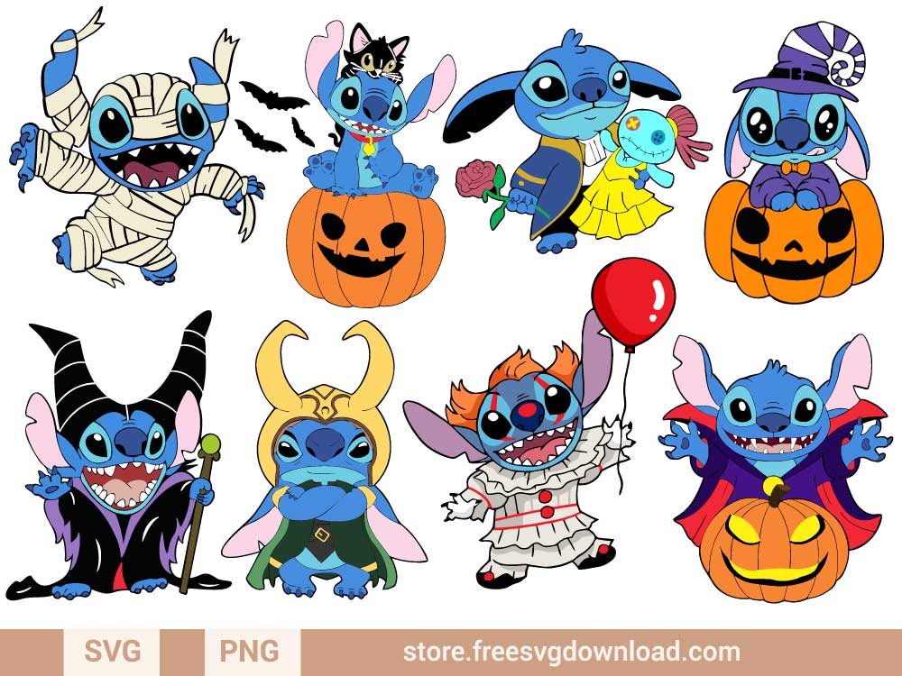 Stitch Halloween SVG Bundle (FSD-K13) - Store Free SVG Download
