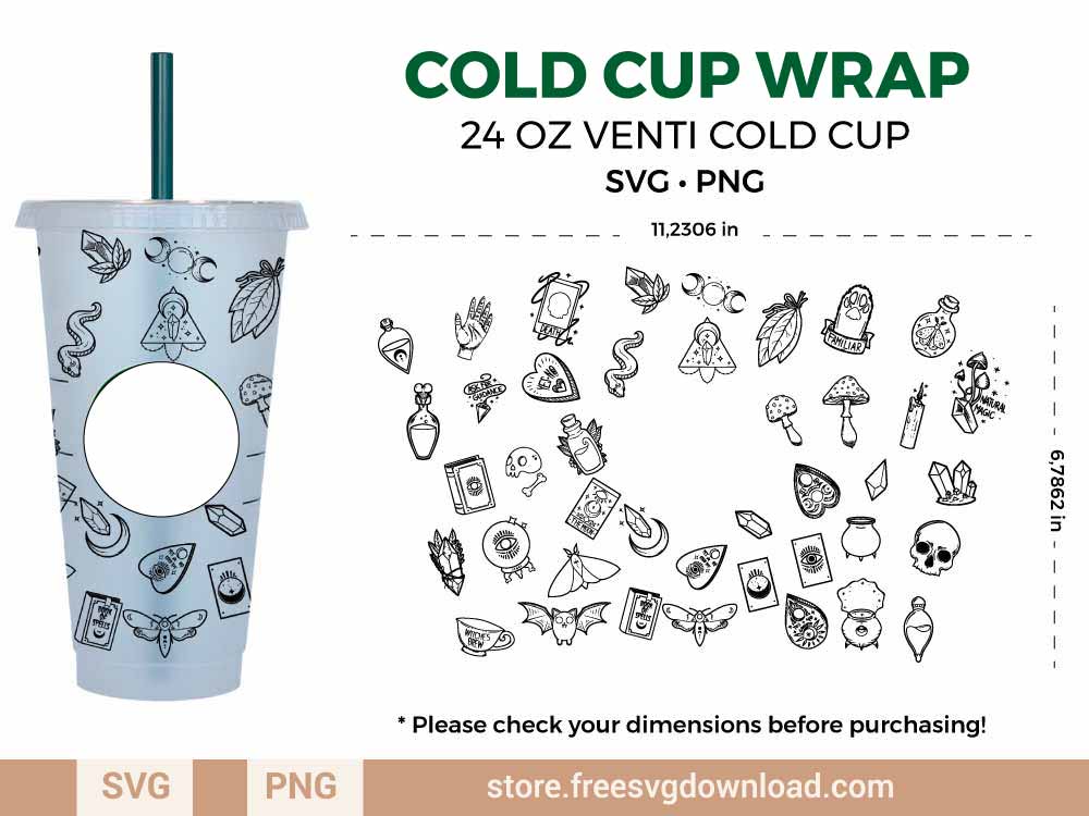 free starbucks cup wrap svg