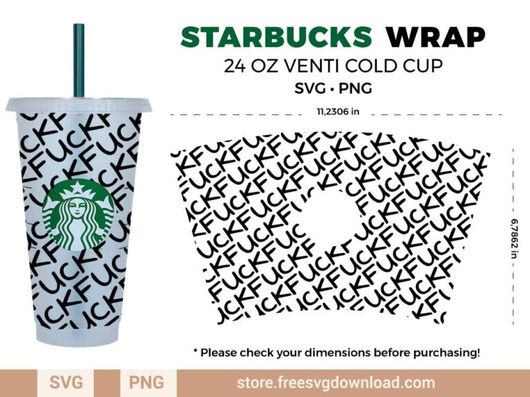 k Starbucks Wrap SVG & PNG, svg files for silhouette, svg files for cricut, separated svg, trending svg, Starbucks svg, aesthetic svg