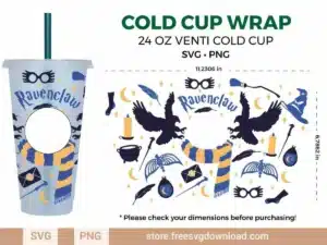 Ravenclaw Harry Potter Starbucks Wrap SVG