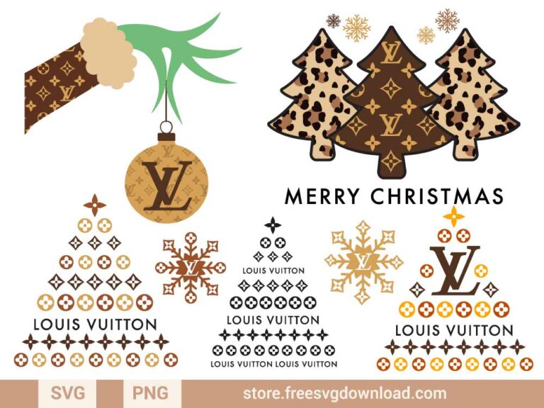 Louis Vuitton Christmas SVG PNG Bundle, svg for cricut, Louis vuitton pattern svg cut files, lv svg, louis vuitton mickey mouse svg, louis vuitton png, louis vuitton grinch svg, louis vuitton christmas tree svg, merry christmas svg, grinch svg, snowflake svg, leopard christmas tree svg
