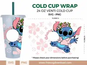 Stitch Starbucks Wrap SVG