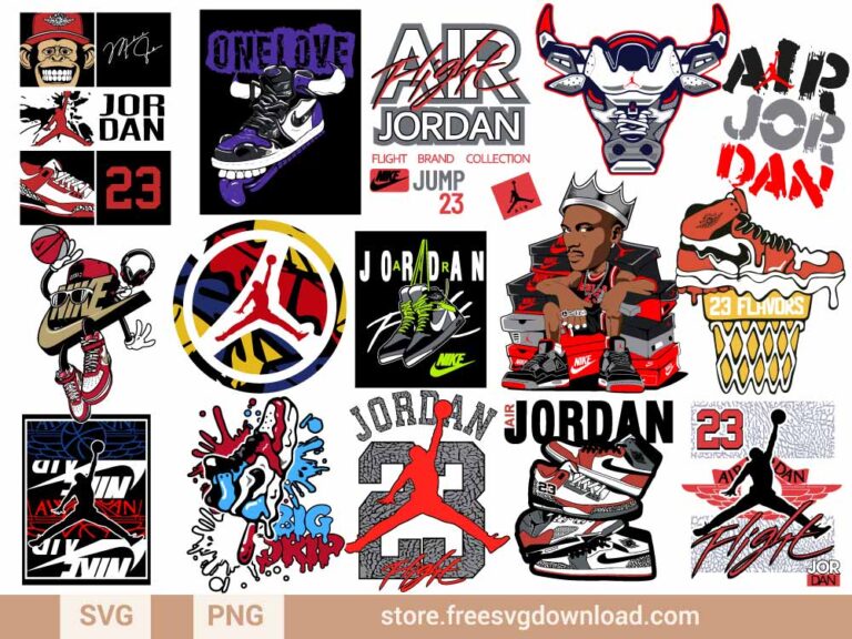 Air Jordan Nike SVG & PNG, Sport Brands svg cut files, adidas svg, jordan svg, nike drip svg cricut, nike swoosh svg, air jordan svg, fashion svg, Michael Jordan svg, 23 Svg, bull svg, basketball svg, brand logo svg, sneaker svg