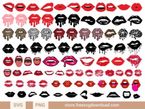 Lips SVG Bundle & PNG, SVG Free Download, SVG for Silhouette, svg files for cricut, kiss svg, dripping lips svg, leopard lips svg, lips svg file, valentines svg, love svg