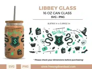 Slytherin Libbey Glass SVG