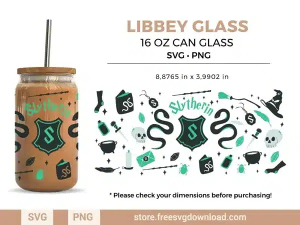 Slytherin Libbey Glass SVG