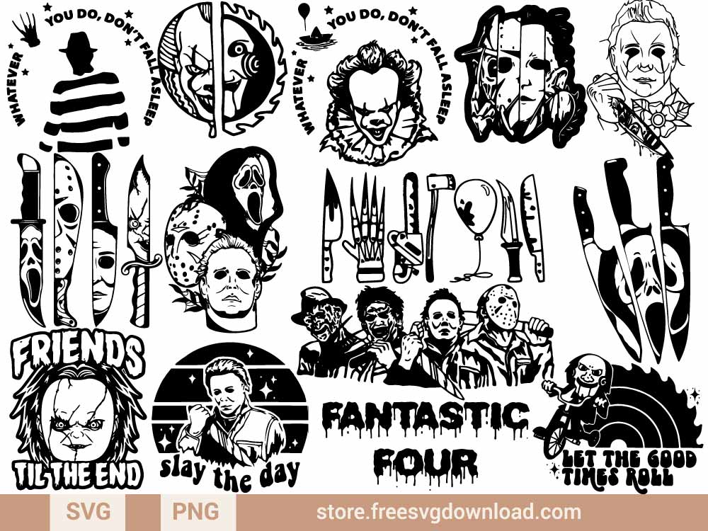 Halloween Horror Movie SVG Bundle (FSD J60)   Store Free SVG Download